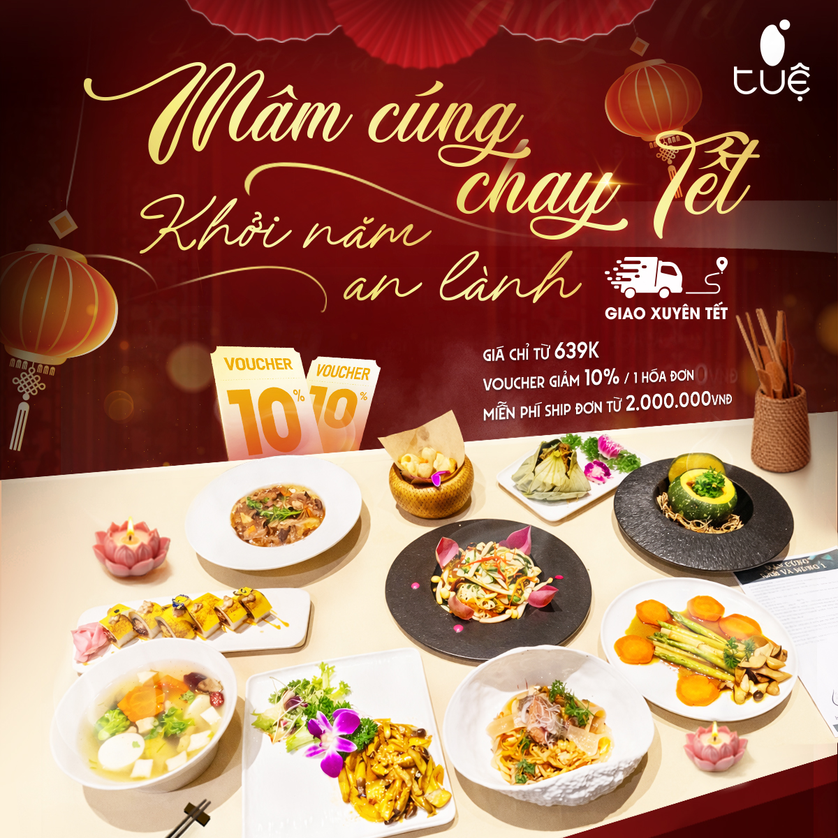 Mâm Cúng Chay Tết Tuệ