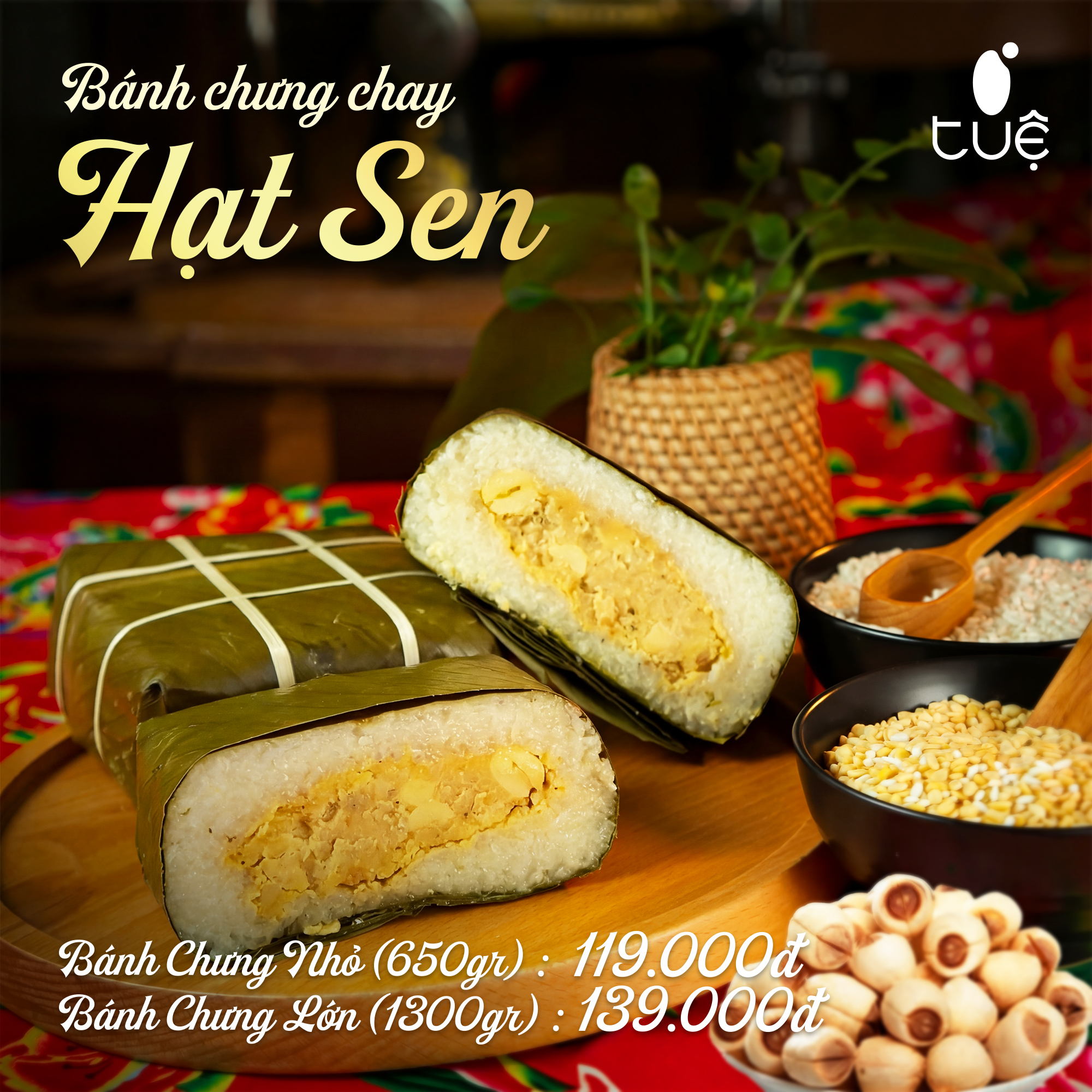 bánh chưng – bánh tét chay Nhà Tuệ