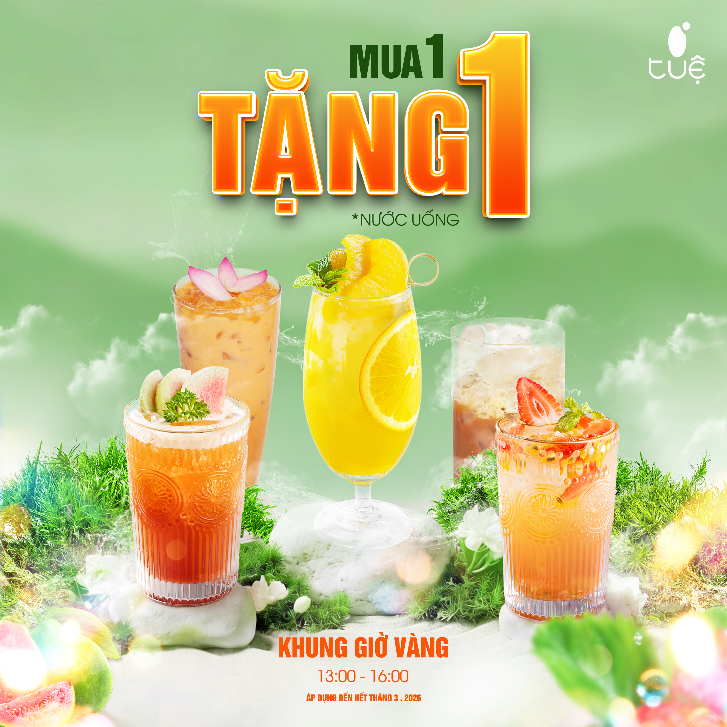 Chương trình ưu đãi Mua 1 tặng 1 dành cho món nước