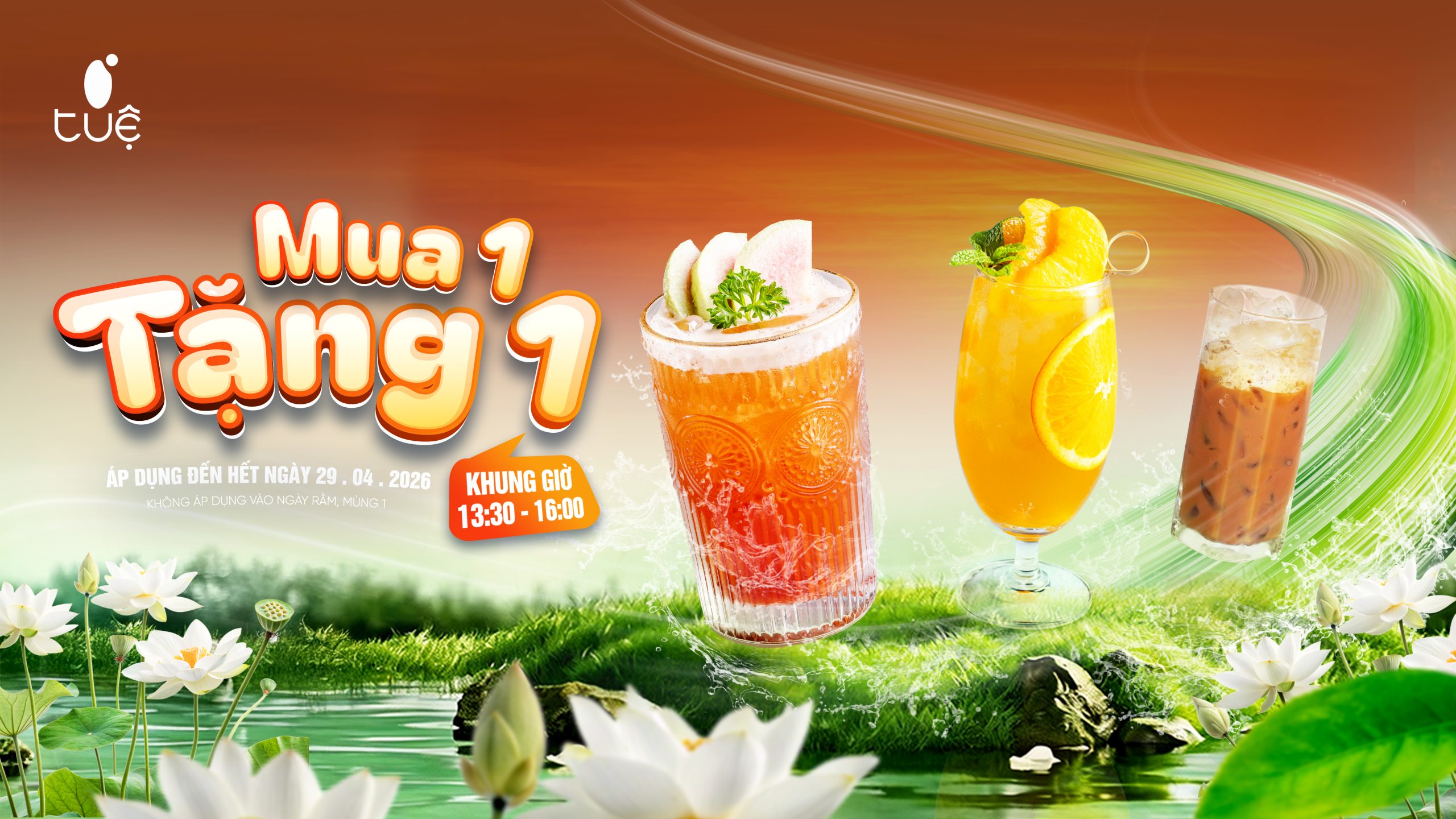 Ưu đãi giờ vàng tuệ mua 1 tặng 1